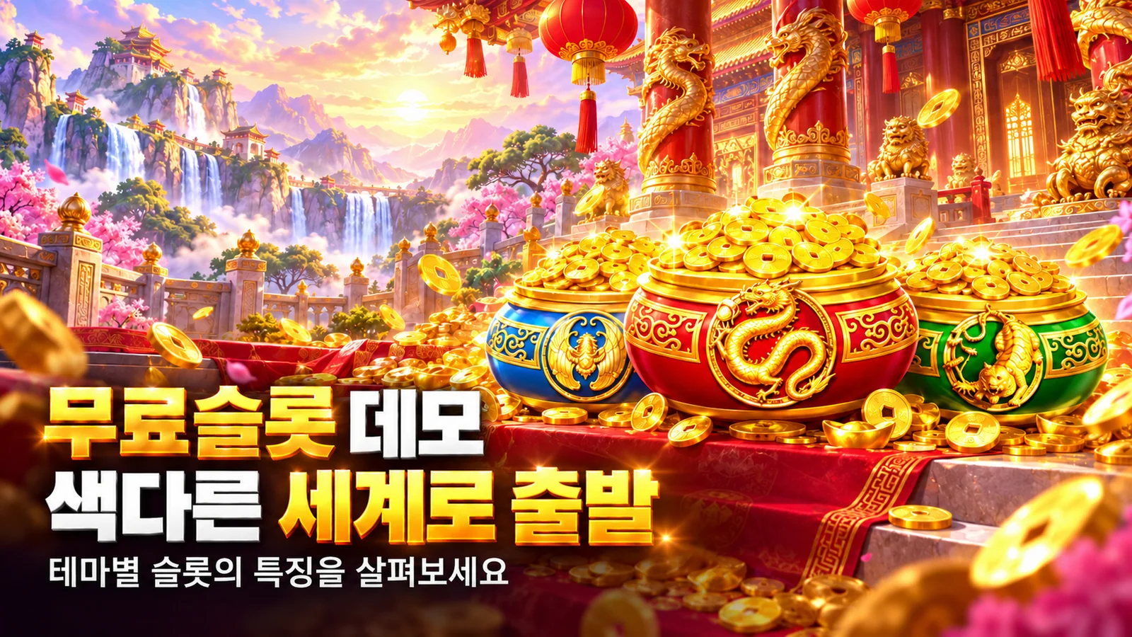 무료슬롯 데모 - 색다른 세계로 출발 (황금 보물 테마)